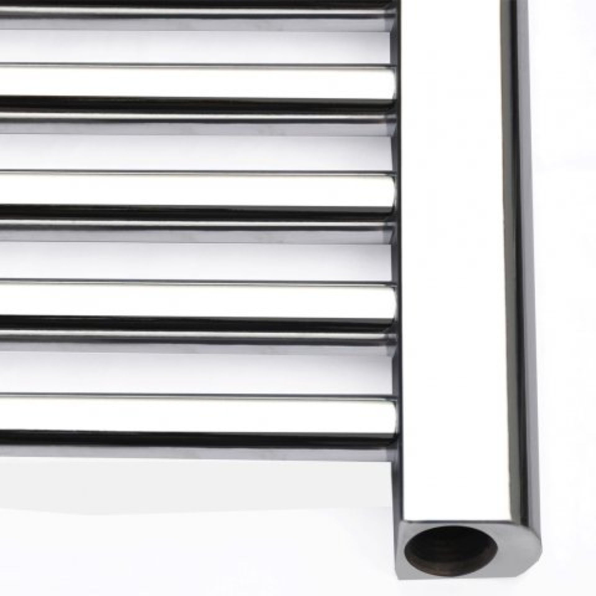 (L44) 1200x450mm - 25mm Tubes - Chrome Heated Straight Rail Ladder Towel Radiator Benefit from the - Image 7 of 8