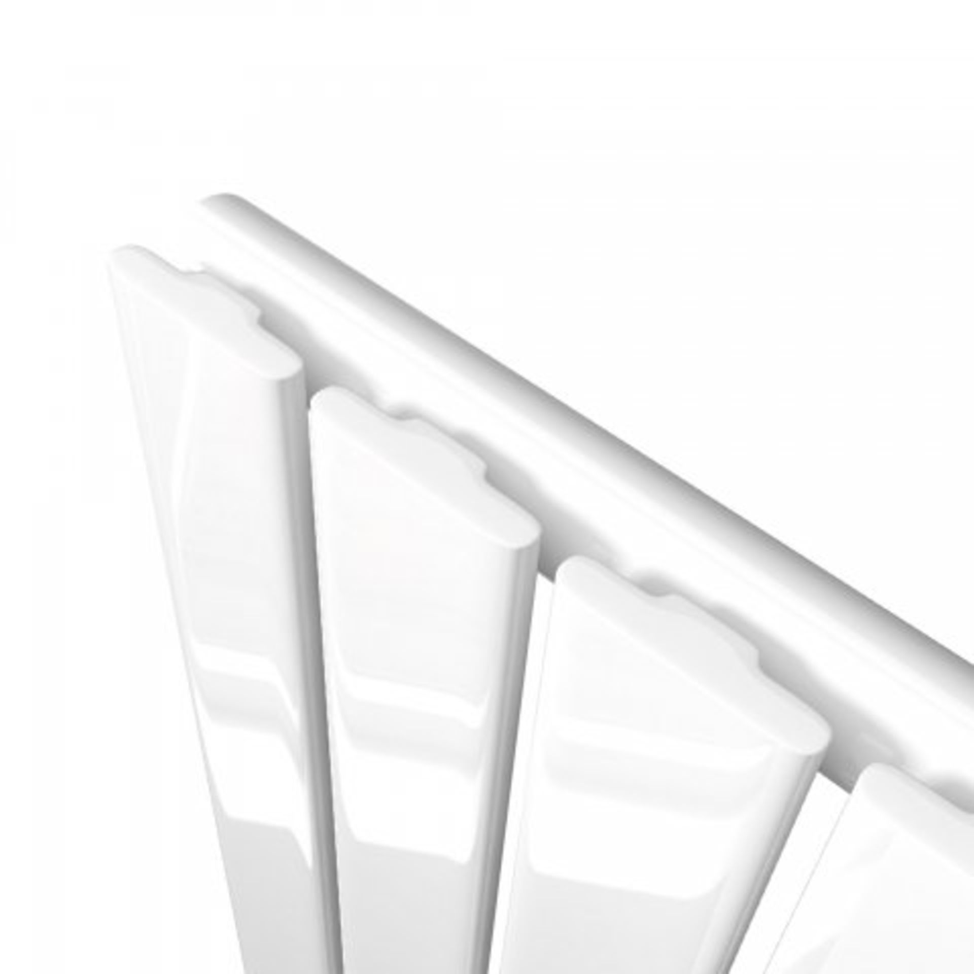 (L17) 600x600mm Gloss White Single Flat Panel Horizontal Radiator. Designer Touch Ultra-modern in - Image 8 of 8