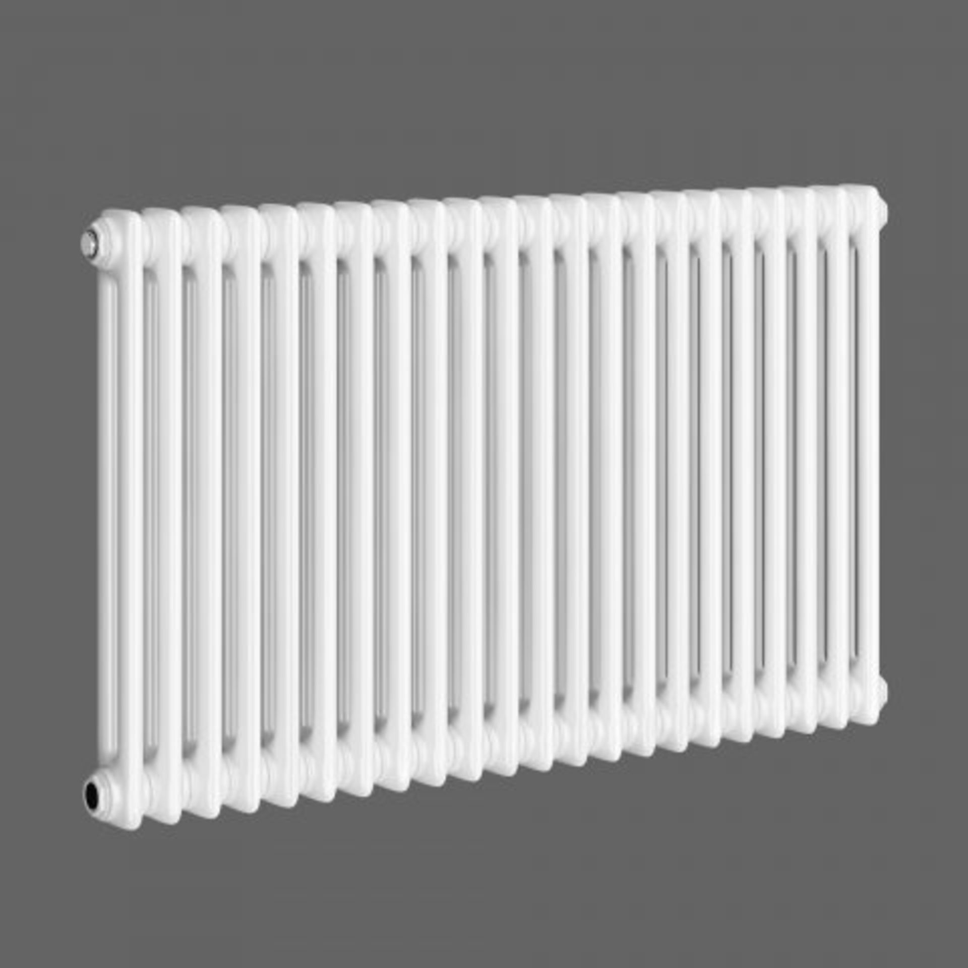 (L20) 600x1008mm White Double Panel Horizontal Colosseum Traditional Radiator RRP £319.99 For an - Image 3 of 4