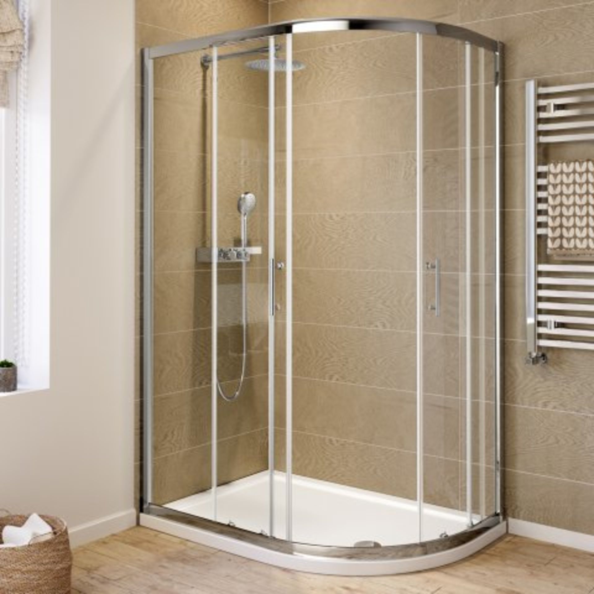 (L101) 800x1200mm - 6mm - Elements Offset Quadrant Shower Enclosure - Reversible RRP £314.99 - Image 4 of 9