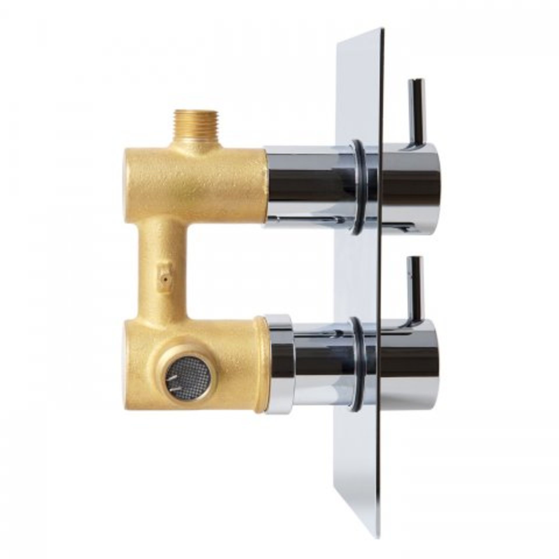 (L37) Round One Way Concealed Valve. RRP £299.99. These shiny chrome plated mixer valves do much - Image 2 of 3