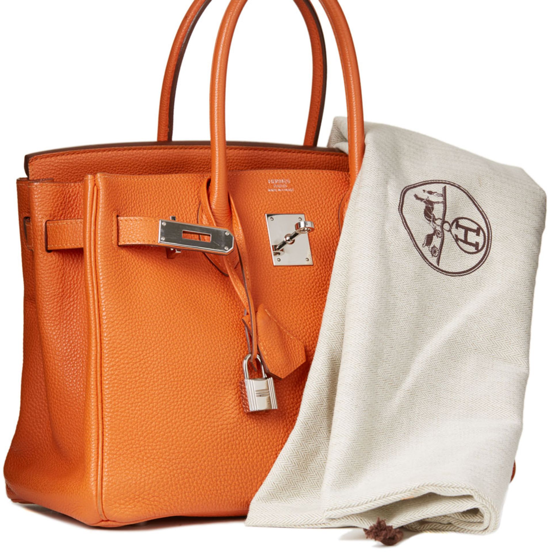 Orange H Togo Leather Birkin 30cm - Image 8 of 9