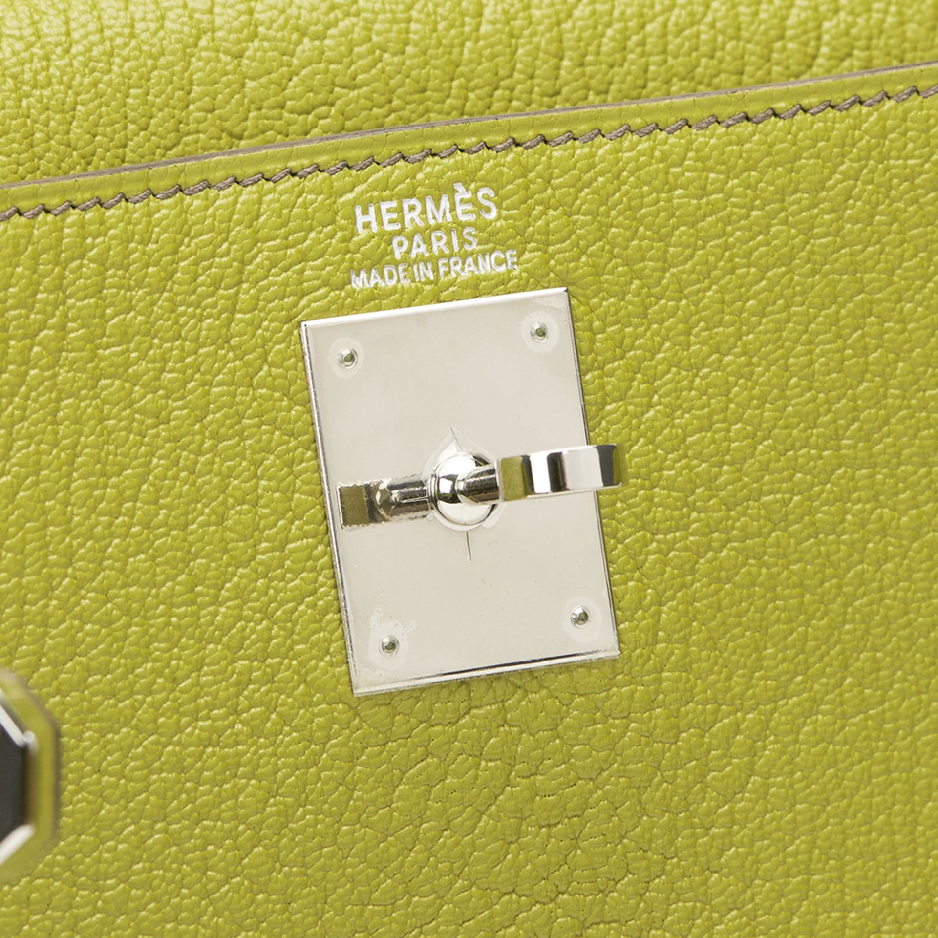 Vert Anis Chevre de Coromandel Leather Kelly 32cm Retourne - Image 7 of 10