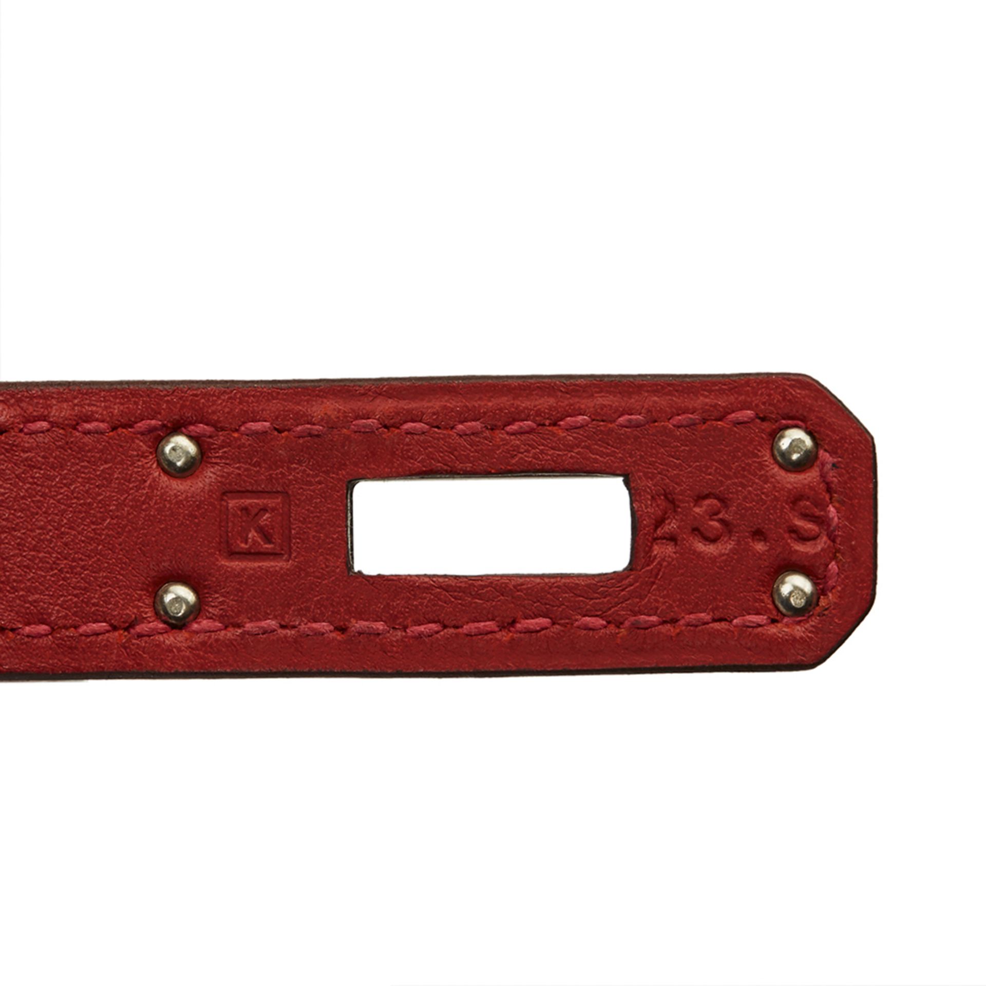 Rouge Garance Swift Leather Kelly Longue Clutch - Image 3 of 9