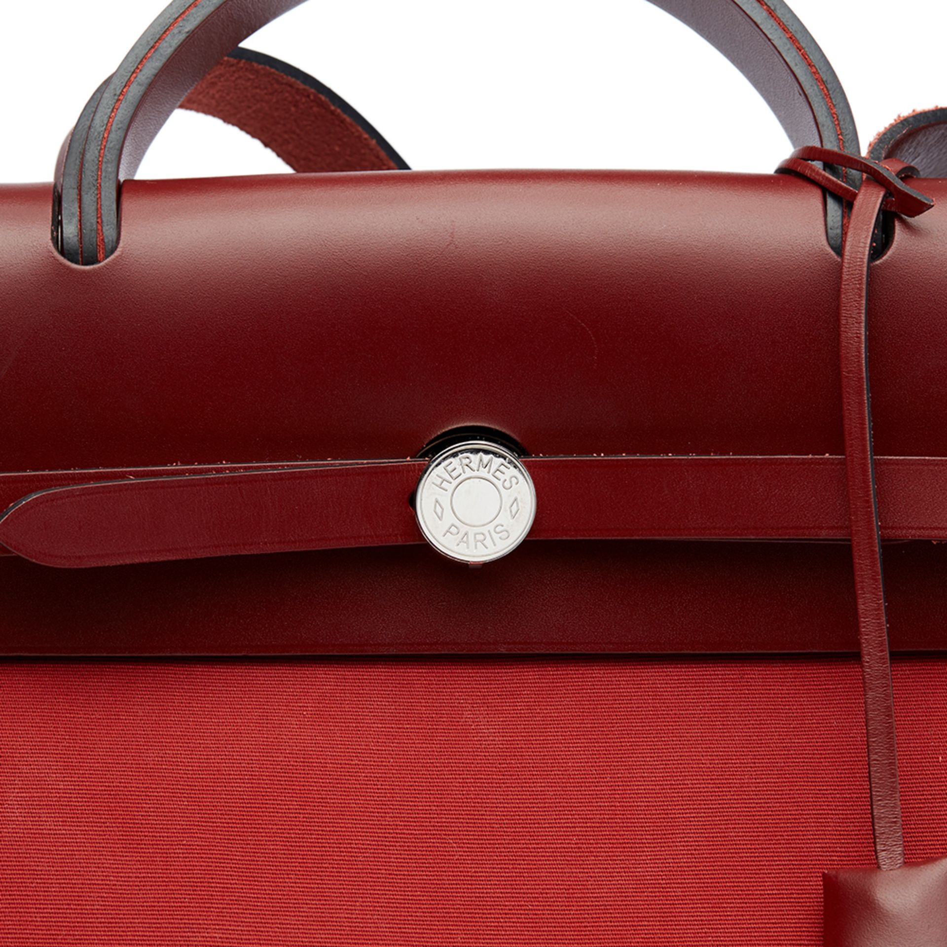 Rouge H Hunter Cowhide Leather & Rouge Venitienne Canvas Herbag Zip 39 - Image 3 of 9