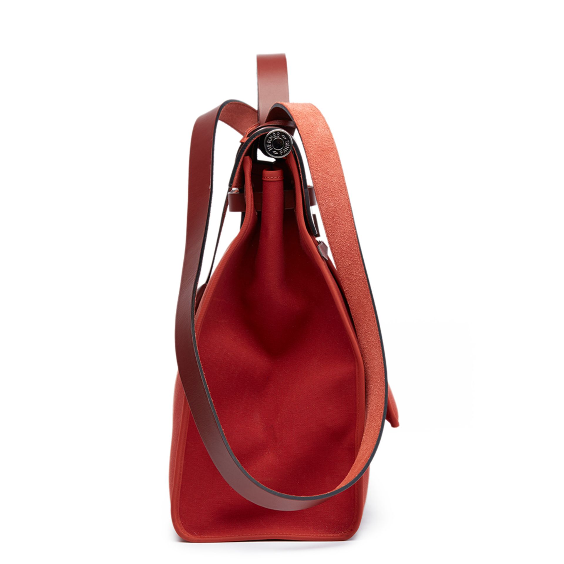 Rouge H Hunter Cowhide Leather & Rouge Venitienne Canvas Herbag Zip 39 - Image 7 of 9