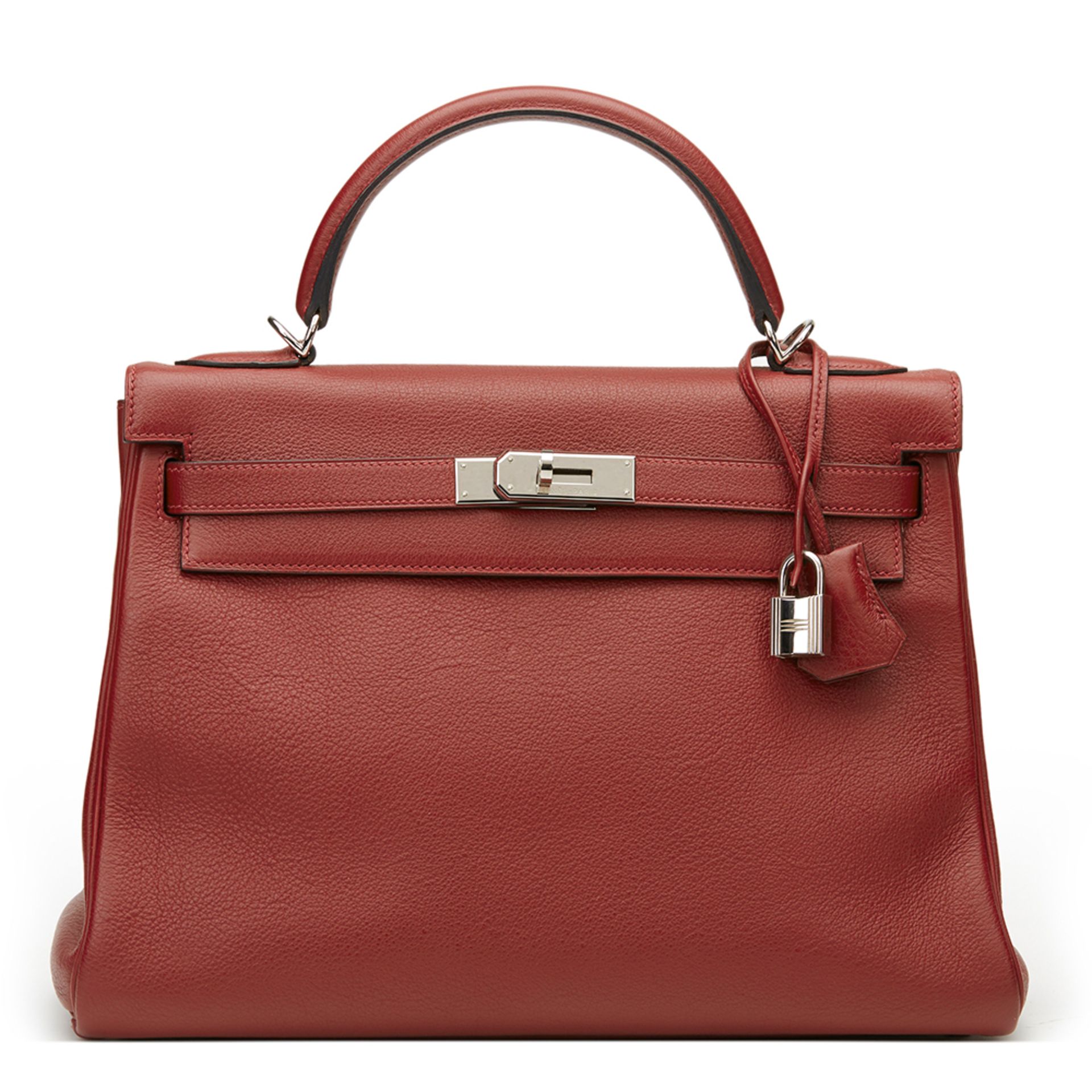 Rouge H Evergrain Leather Kelly 32cm Retourne