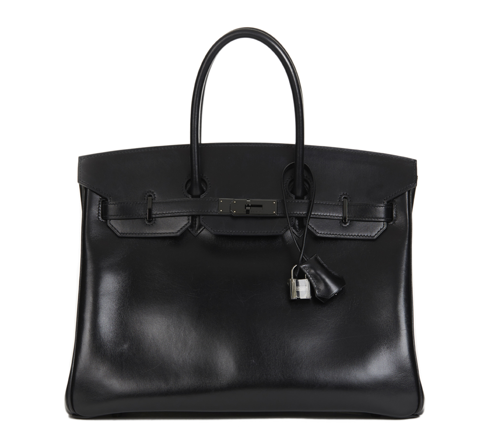 Black Box Calf Leather SO Black Birkin 35cm