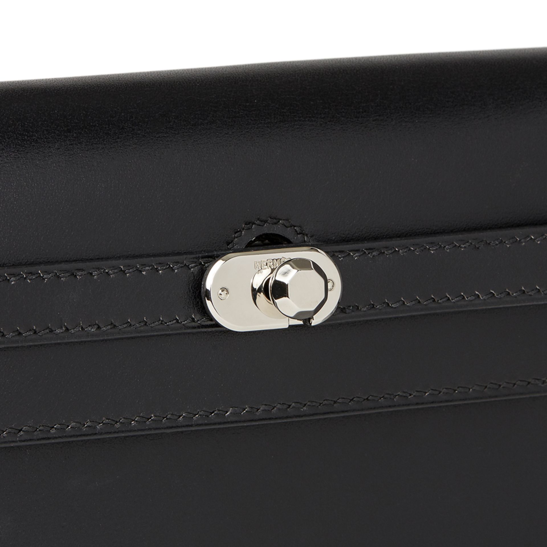 Black Box Calf Leather Kelly Danse Clutch - Image 6 of 11