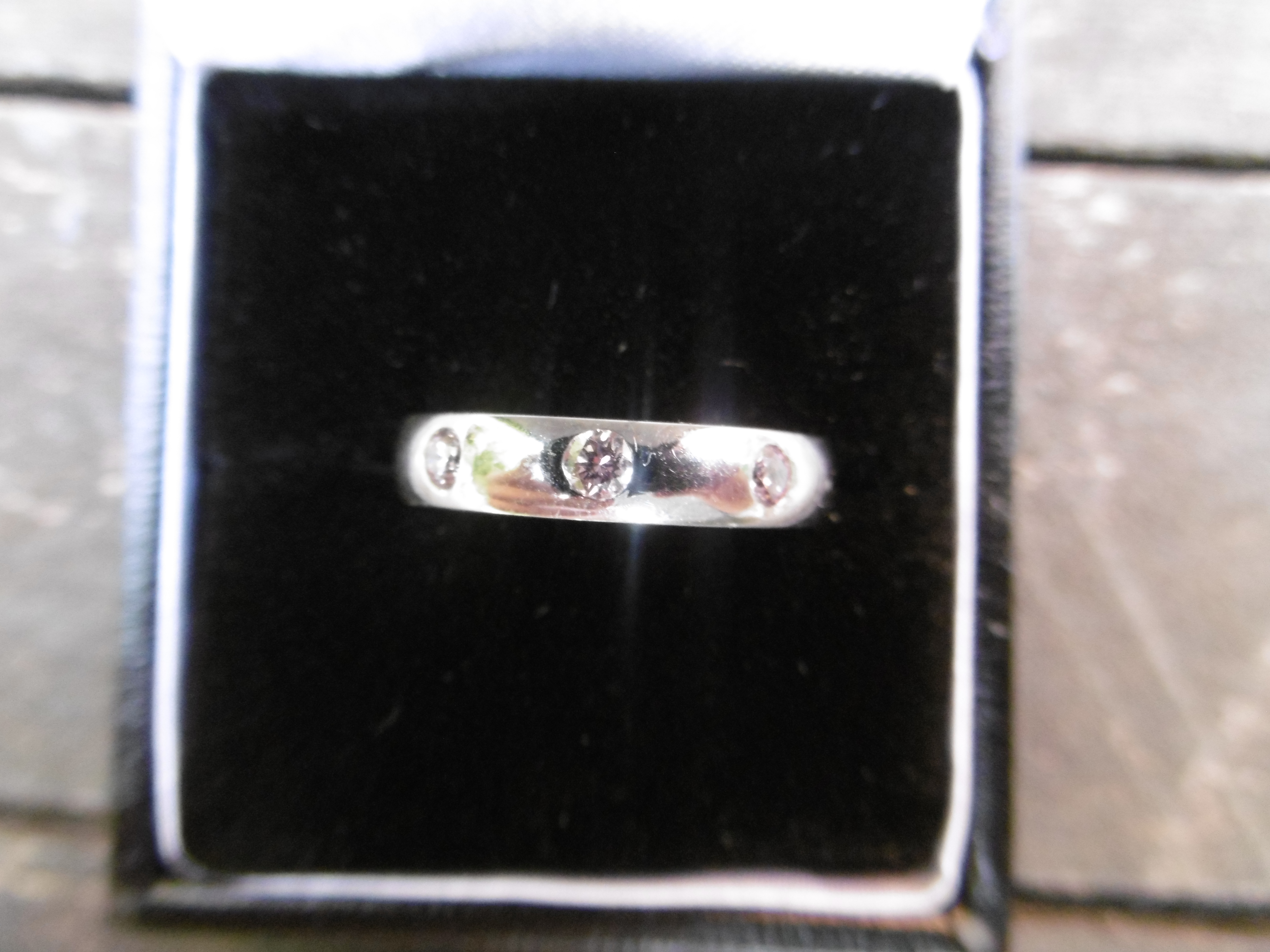 9 CT White Gold ring - Bild 3 aus 3