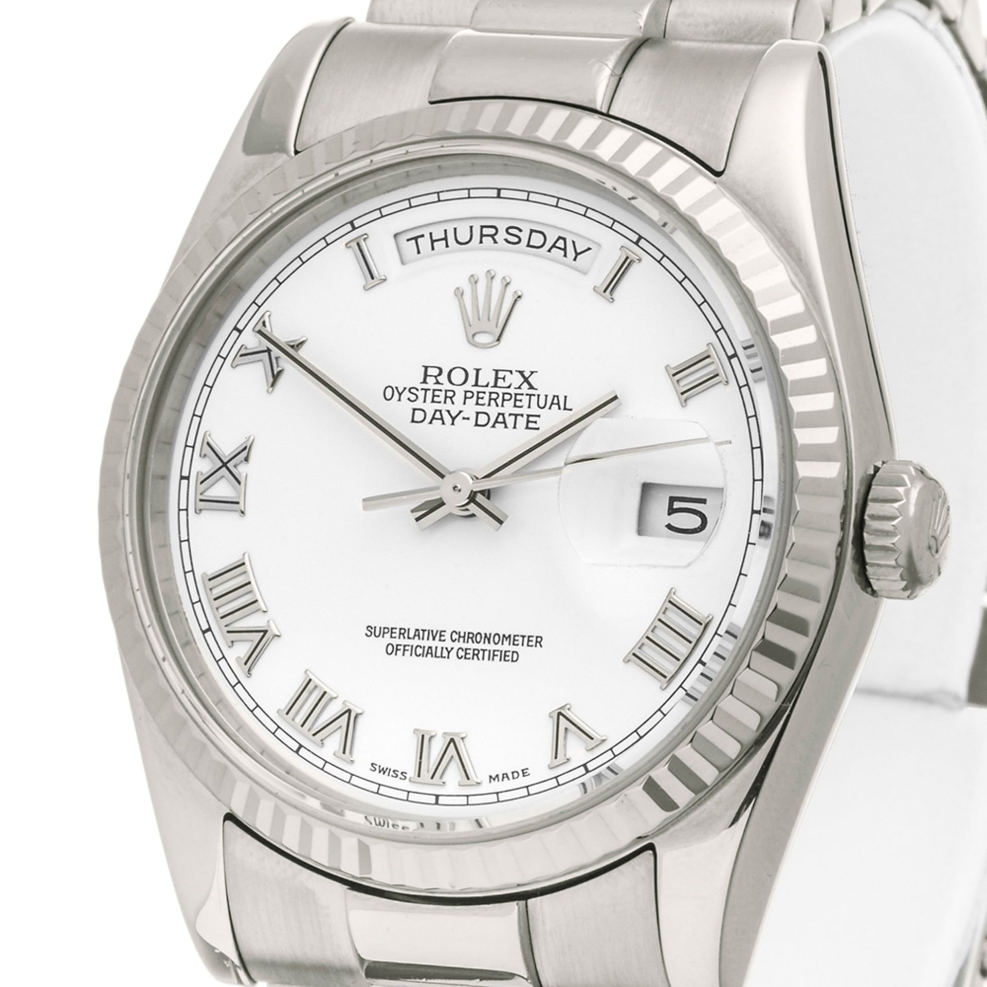 Rolex Day-Date 36mm 18k White Gold - 118239 - Image 3 of 7