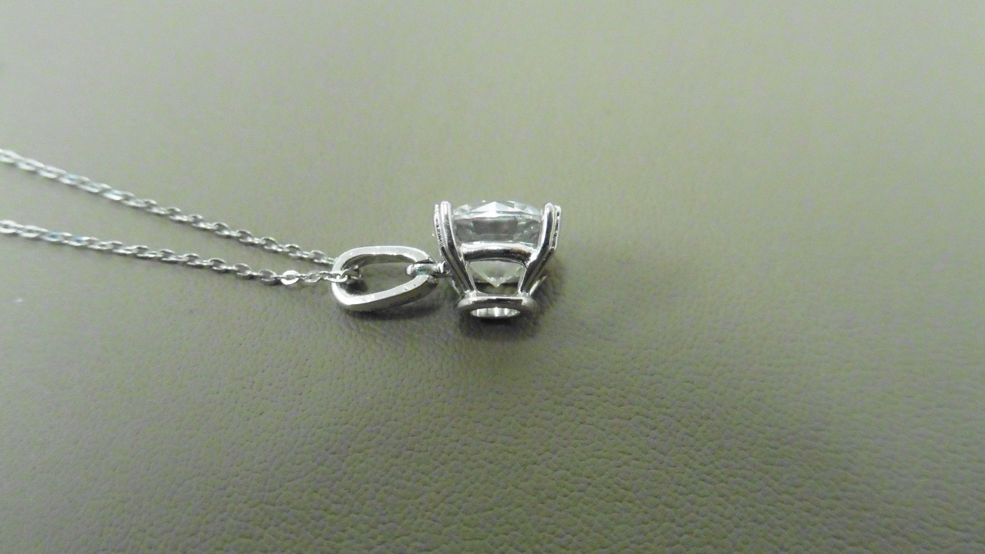 1.00ct diamond solitaire style pendant. Brilliant cut diamond, H colour and i1 clarity. Set in a - Image 2 of 2