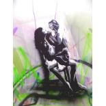 PHLOE | Kiss and make up green violet LIMITED EDITION PRINTS no2 OF 25 Print only: 70cm x 100cm