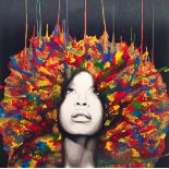 Kris Cieslak | Erykah Badu acrylic on canvas 100x100cm Part of Beautiful people series. One off