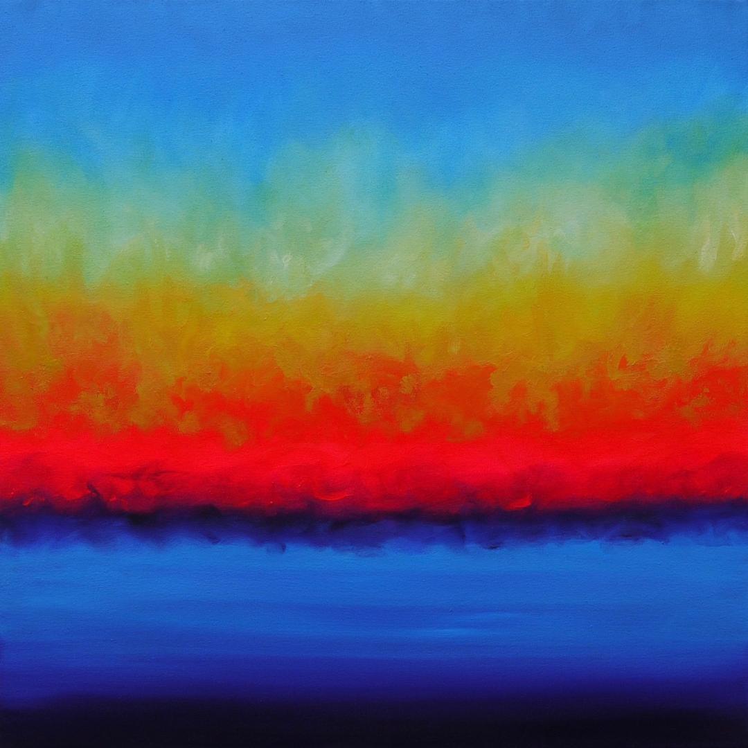 Julia Everett | “In the Heat of the Summer” by Julia Everett is an ethereal abstract sunset and