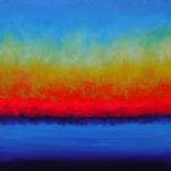 Julia Everett | “In the Heat of the Summer” by Julia Everett is an ethereal abstract sunset and