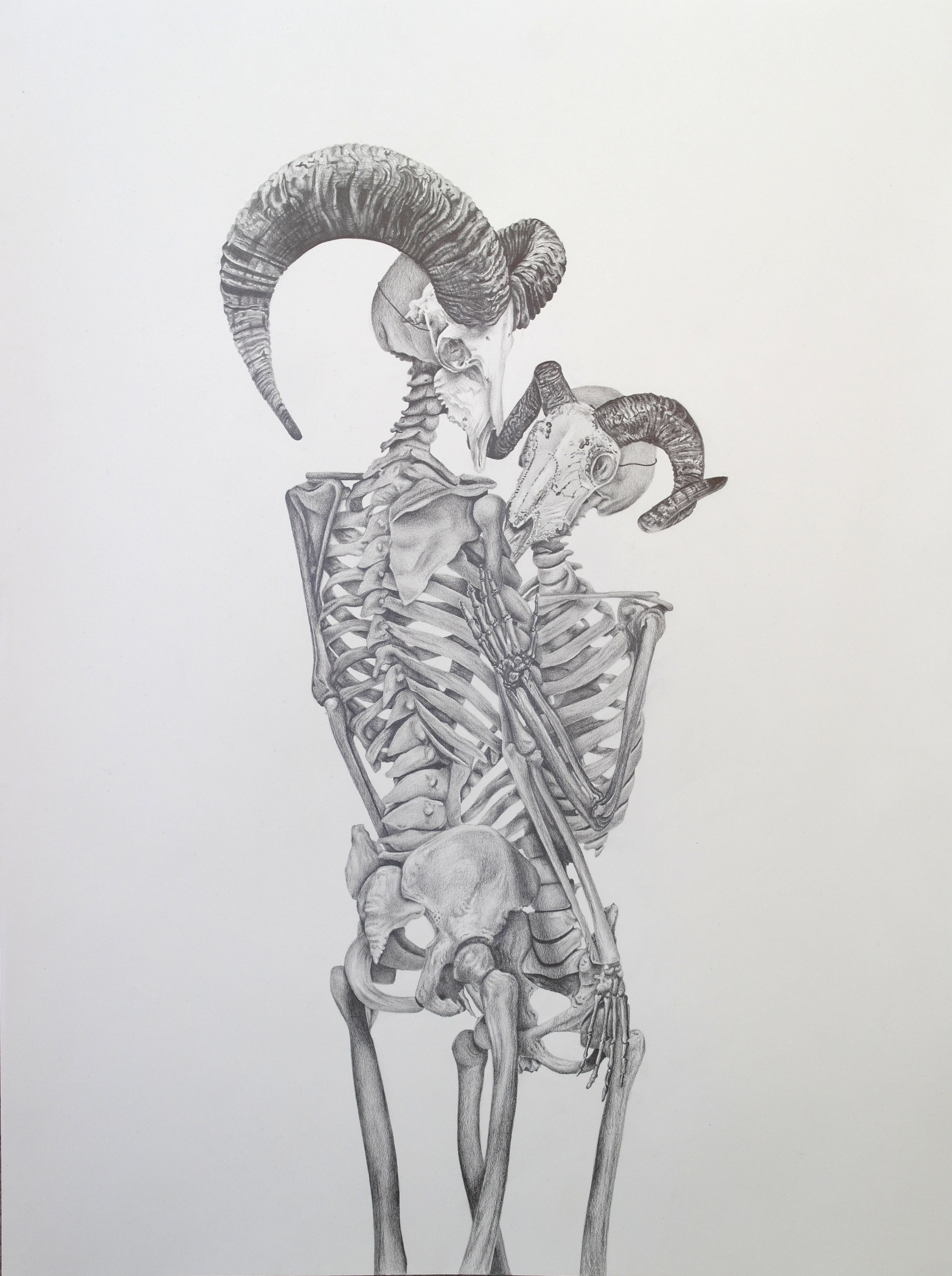 Claire Hannah | Unmasked 18 x 24 inches Unmasked - white pencil piece – 1 of 50 of my limited