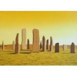 Steven Keys | CALLANISH STONES. Original oil Canvas 16x12 inches.