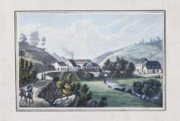 Dielmann, Jacob Fürchtegott (1809-1885), Ansicht der Silberschmiede bei Ems, Aquatinta-Stich,