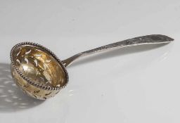 Zuckerstreulöffel, Sterling Silber, London, 1880, gemarkt: Meistermarke DH CH, Stadtmarke, lion