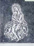 Erbach, Alois (1888-1972), "Madonna", (1916/18), Linolschnitt, re. u. sign. AErbach u. dat.,