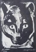 Matzat, Gerhard (1921-1994), Puma, Holzschnitt, re. u. sign., li. u. num. 25/30. Ca. 20 x 29 cm, PP,