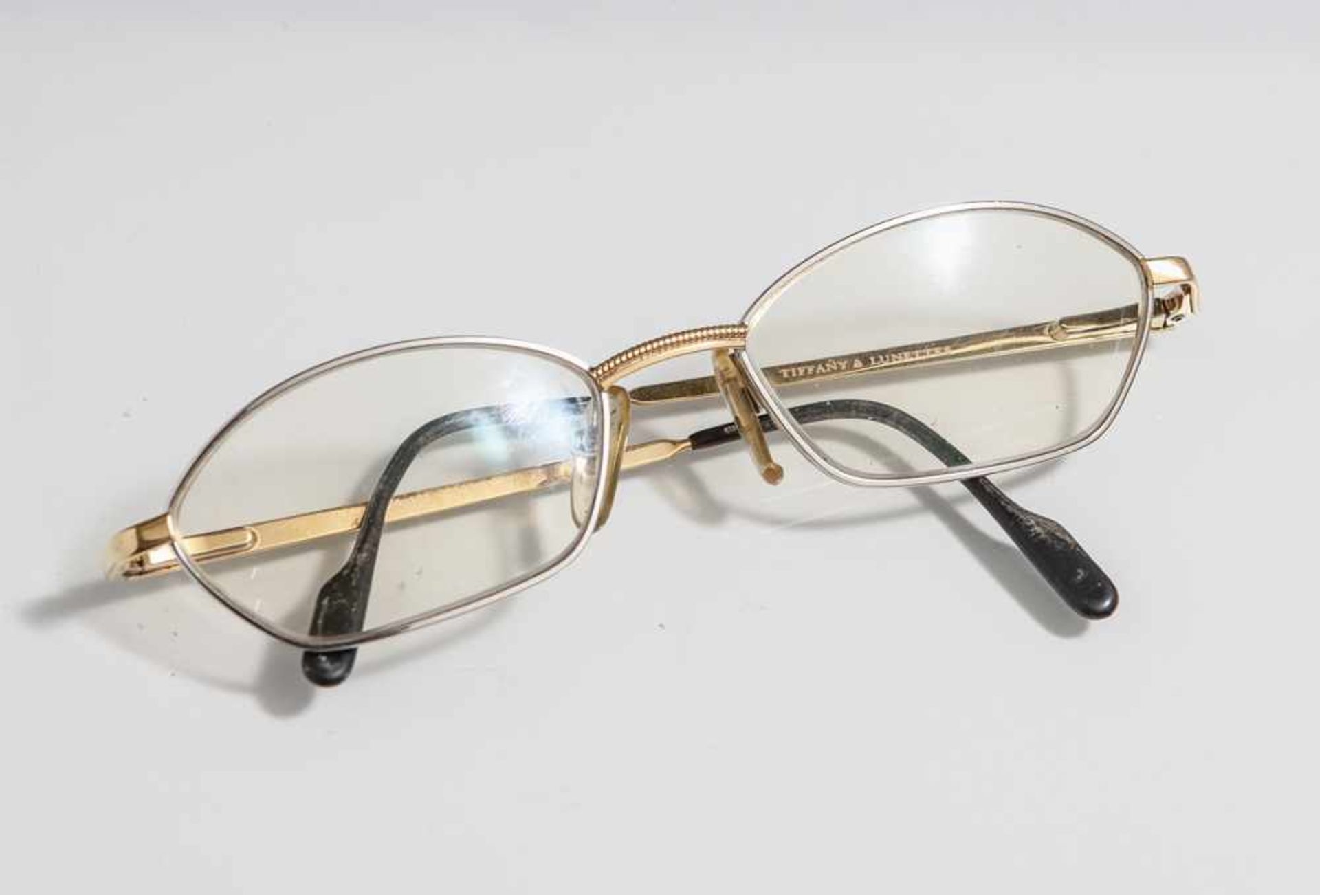 Brille, Rahmen von Tiffany, 23 ct. Goldauflage.