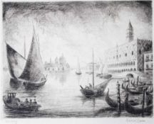 Cauer, Walter (1905-1995), "Venedig", Radierung, re. u. sign., li. u. bez., ca. 31 x 24 cm.
