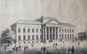 Nach Francis, Johan Scheepers (1818-1886 ), "Het Academiegebouw te Groningen", Lithografie. Ca. 39,5