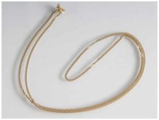Halskette mit feinen Gliedern, Gelbgold 750, Federringverschluss. L. ca. 60,5 cm, ca. 7,25 gr.