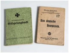 2 kl. Heftchen, "Evangelisches Feldgesangbuch", Verlag E. S. Mittler & Sohn, Berlin SM 68,