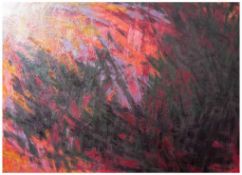 Gesche, Klaus (1929-1983), "Sunset", Öl/Lw,re. u. sign., rs. bet. u. dat. 1985. Ca. 115 x 155 cm,