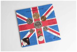 Münzsatz United Kingdom ECU, 1992, 7 Münzen, darunter je 1x 10 ECU, 5 ECU, 2 ECU, 1 ECU, 1/2 ECU,
