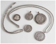 Posten Münzen/Medaillen, Silber, 5 Stück: a) Vereinsmünze 1854 Friedrich Wilhelm IV König von
