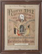 Reservistenbild, 1, WK, Reserve 1912, Gefr. d. Reserve Peter Heeb, gef. 7/10 1914, gestickte