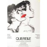 Warhol, Andy (1928-1987), "Querelle", Filmplakat nach Andy Warhol, grau hinterlegt, Typographie