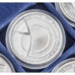 5 Silbermünzen, 10 Euro, 2010, BRD, PP, 300 Jahre Porzellan Herstellung in Deutschland, Münzen in