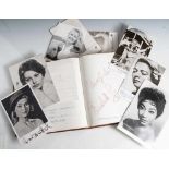 Sammlung von Autogrammen und Autographen von Schauspielern, (Opern-)Sängern und Musikern der 50er
