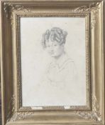 Unbekannter Künstler (wohl 19. Jahrhundert), Porträt einer jungen Dame nach links, mit
