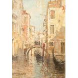 Adam-Laurens, Nanny (1861-1915), Ansicht in Venedig, Blick auf einen Wasserkanal und Brücke mit