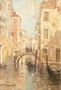Adam-Laurens, Nanny (1861-1915), Ansicht in Venedig, Blick auf einen Wasserkanal und Brücke mit