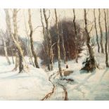 Knobloch, Josef Rolf (1891-1964), Winterlandschaft mit kargen Bäumen und einem schneebedecktem