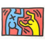 Haring, Keith (1958-1990), Ohne Titel, 1987, Farbserigraphie wohl auf Büttenpapier, re. u. num.,