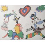Saint Phalle, Niki de (1930-2002), "Je t'aime", 1971, Farblithographie, im Bild dat., re. u.