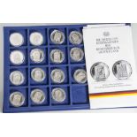 15 Silbermünzen, 10 Euro, 2005, BRD, PP, 100. Jahrestag Friedensnobelpreis Bertha von Suttner,