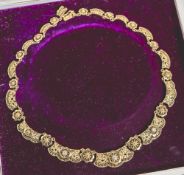 Collier, Gelbgold 585, Juwelier Heinz Hurdelbrink, Ostfriesland. Feine, filigrane Arbeit. Ca. 24,7