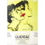 Warhol, Andy (1928-1987), "Querelle", Filmplakat nach Andy Warhol, grün hinterlegt, Typographie