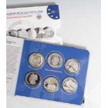 Silber-Gedenkmünzenset, 10 Euro, 2010, Bundesrepublik Deutschland, PP, 6 Stück, 200. Geburtstag