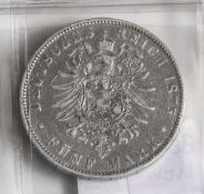 1 Münze, 5 Mark, 1875, "Albert König von Sachsen".