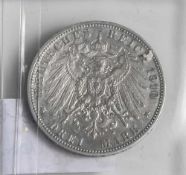1 Münze, 3 Mark, 1910, "Hansestadt Hamburg".